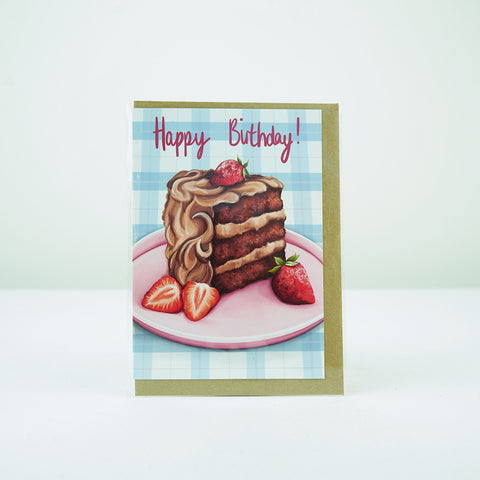 Katie Tinkler Chocolate Cake Birthday Card