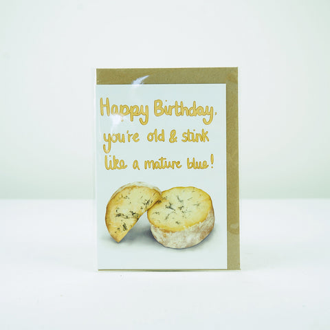 Katie Tinkler Mature Blue Birthday Card