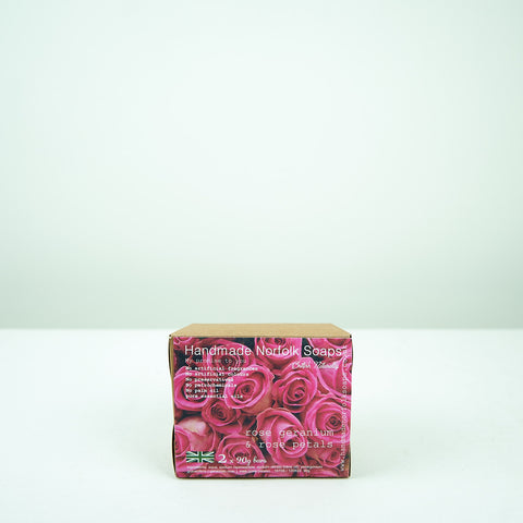 Handmade Norfolk Soaps - Double Pack - Rose Geranium and Rose Petals