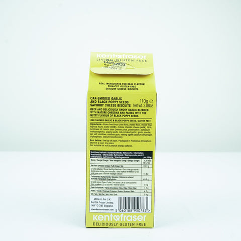 Kent & Fraser - Smoked Garlic & Poppy Seeds Cheese Wafers