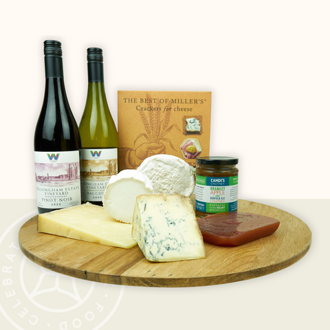 Classic Cheese Board with Wine and Crackers