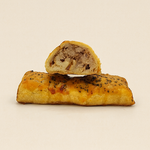 Pork, Caramelised Red Onion & Cheddar Sausage Roll