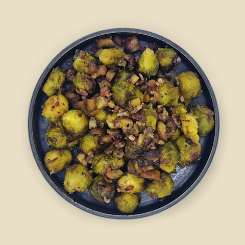 Sprouts with Chestnuts & Bacon